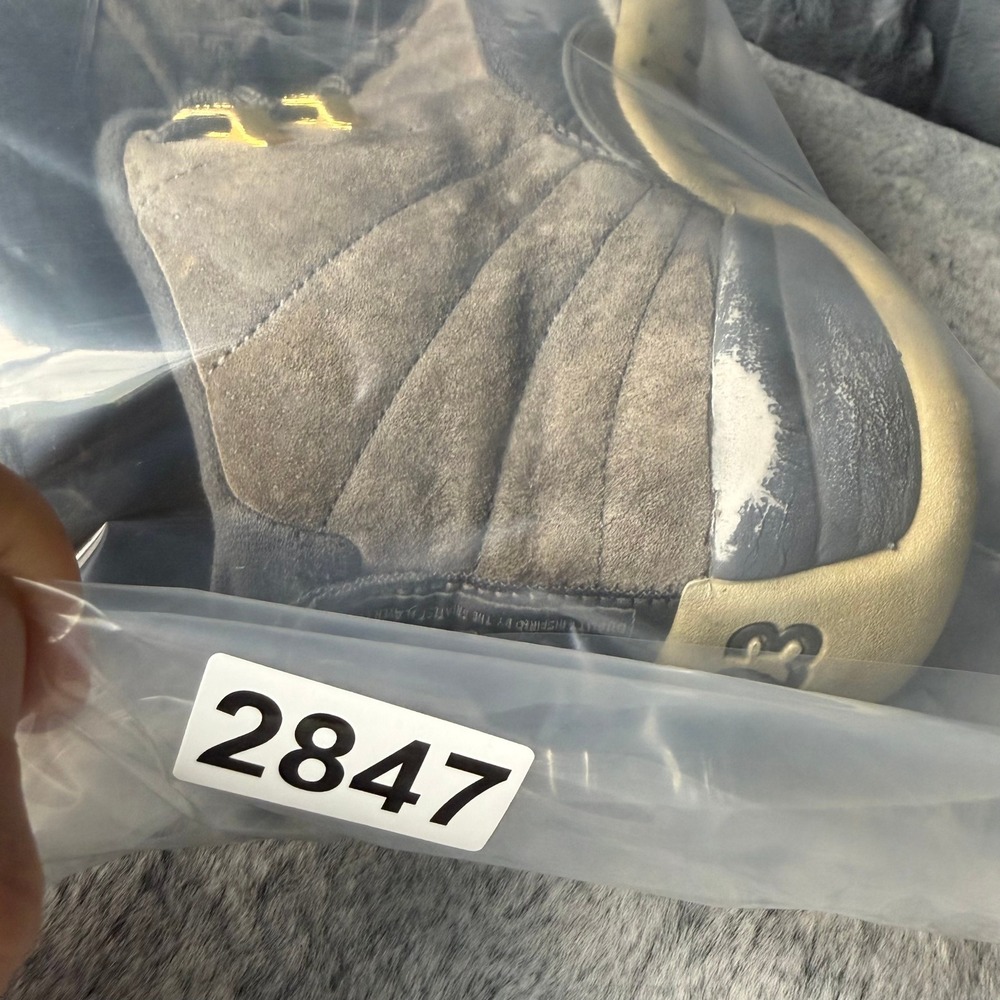 Jordan 12 Retro Dark Grey Wolf Grey Gold Mens Basketball Shoes 130690-005 Size 9 - Picture 11 of 11